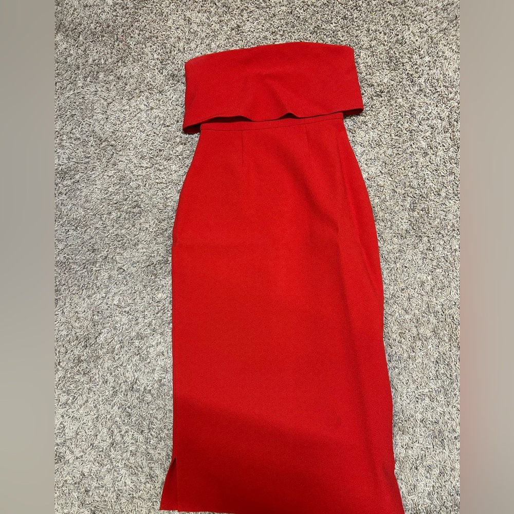 C/MEO Collective Bold Red Strapless Dress